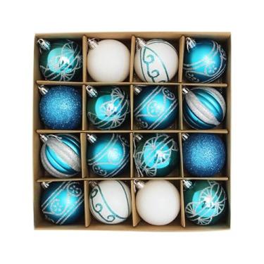 Imagem de Decorazioni dell'albero di Natale, 16 PZ Set di ornamenti Della sfera di Natale, Degli ornamenti di Natale Balls Shatterproof Hanging Ornaments Kit (Estilo - 7)