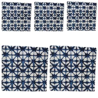 Imagem de 5 Capas de Almofada 45x45 Aquablock – Kit Impermeável para Ambientes Externos (TIE DYE AZUL)