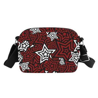 Imagem de MBMSO Phantom Thieves Gifts Persona Merch Bolsa Estrela Vermelha e Preta JRPG Presentes para Jogadores de Jogos Amantes Anime Joker Bolsa, Estrelas vermelhas Hb-cb, Bolsa tiracolo pequena
