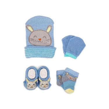 Imagem de Kit Enxoval Bebe Toca Luva Sapatinho E Meia Recem Nascido Presente Mat