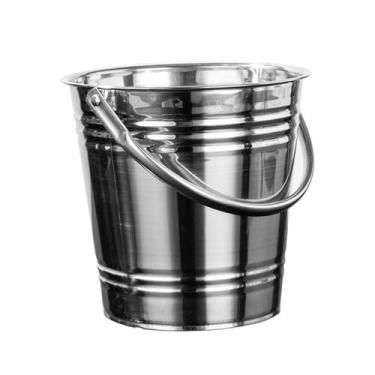 Imagem de FytStycale Bebida de balde de aço inoxidável Bucket Balde de cerveja de de gelo de metal para festas de acessórios de bar, 6l