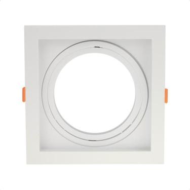 Imagem de Spot Embutir Recuado Dicróica Ar 111 Quadrado Direcionável Branco - Bl