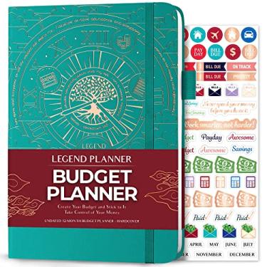 Imagem de Legend Budget Planner – Livro organizador financeiro. Conta monetária e rastreador de despesas diário para orçamento mensal doméstico (Viridian)