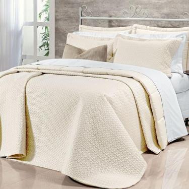 Imagem de Colcha Cobre Leito Super King 100% Algodão Egípcio Percal 400 Fios 3 p