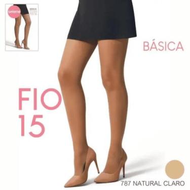 Imagem de Meia Calça Selene Fio 15 Com Elastano 9765.002, Natural claro, EG