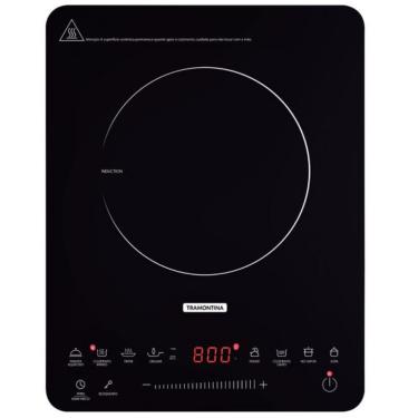 Imagem de Fogão Cooktop de Indução Portátil Tramontina Slim Touch EI30 220V Mesa Vitrocerâmica