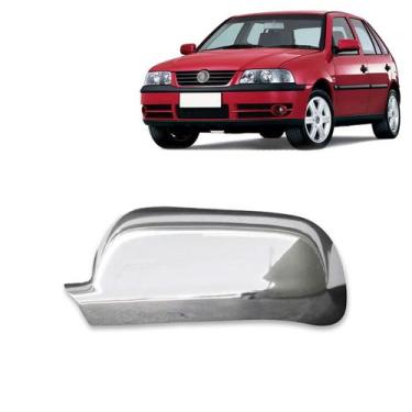 Imagem de Capa Cromada Retrovisor Esquerdo VW  Golf, Gol G3 e G4, Santana, Bora,