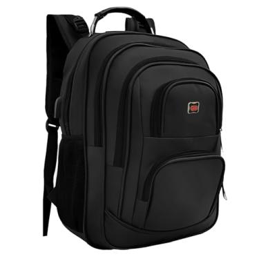 Imagem de Mochila Notebook Impermeável Masculina Resistente Faculdade 40l Preto