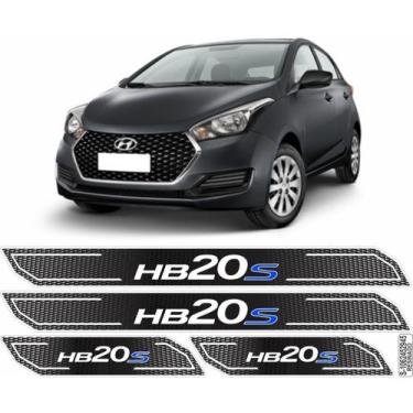 Imagem de Kit Soleira Diamante Hb20s Sedan 2014/2019 Cromada Resinada - Resitank