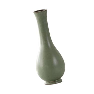 Imagem de Generic Vaso decorativo de cerâmica, vaso oriental rústico para arranjo de flores secas, mesa, escritório, estante, L Style a