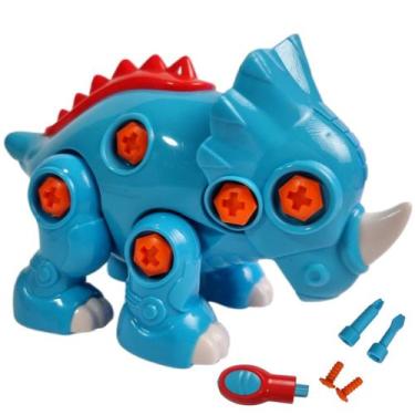 Imagem de Boneco Dinossauro Brinquedo Monta Desmonta Ferramenta TRex - Etitoys, 