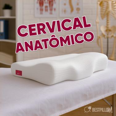 Imagem de Travesseiro Cervical Ortopédico Dores Costas Pescoço Branco Dormir Luxo Premium  Best Pillow
