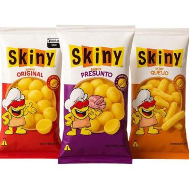 Imagem de Kit 80 Salgadinhos Skiny de milho 35g sabores variados