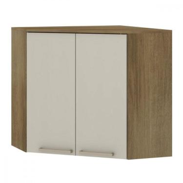 Imagem de Armário Aéreo 2 Portas Canto Diagonal Isis Luciane Avela/mocca
