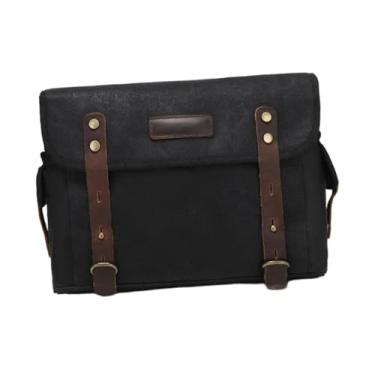 Imagem de simhoa Bolsa de ferramentas genérica para motocicleta, bolsa de armazenamento para guidão, traseira para presente, alforje, para garfo dianteiro para tanque, Preto