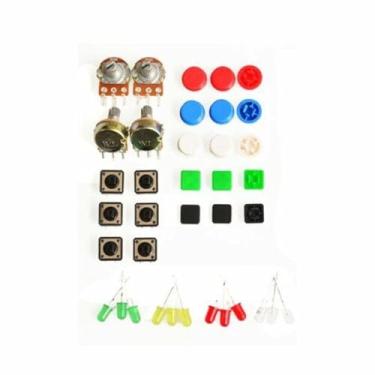 Imagem de 1 conjunto de peças de ventiladores eletrônicos, kit de pacotes para iniciantes, circuitos para iniciantes, componentes, resistores, botão de interruptor para peças de acessórios Arduino B