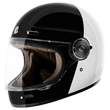 Imagem de TORC Motocicleta estilo capacete retrô unissex adulto T1 (Captain Vegas Gloss Black, 2GG)