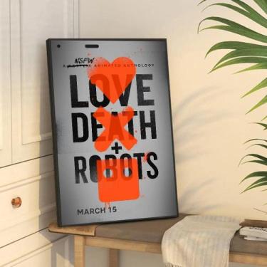 Imagem de Vintage Love Death Robots Temporada Desenhos Animados Animação Cartaze