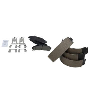 Imagem de TRQ Pastilhas de freio de cerâmica compatíveis com Ford Ranger Mazda B2300 1998-2001 B2500 B3000 B4000 1998-2001