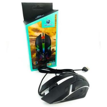 Imagem de Mouse Com Fio 3 Botões Rgb Renux Re-mou-525