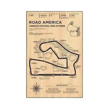 Imagem de Vintage Monaco Grand Prix Circuit Track F1 Racer Poster Canvas Wall Ar