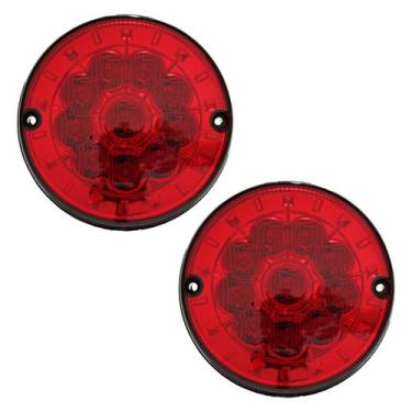 Imagem de KIT 2 Lanterna Traseira Ônibus Caminhão 125mm 10 LED 12V VM - Multilig