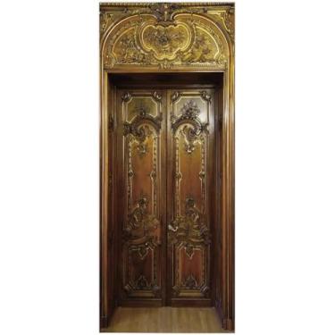 Imagem de Adesivos De Porta Para Portas Internas 3d Casa Casa Escritório Quarto Decoração De Parede Ideias Para Sala De Estar Porta Cinza E Branca, Gray and White Door