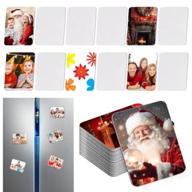 Imagem de 100 ímãs de sublimação em branco 5 x 7 cm personalizados ímãs de geladeira em branco DIY sublimação ímã de geladeira magnético macio para cozinha conjunto em branco