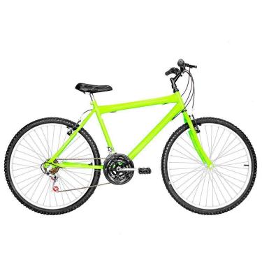 Imagem de Bicicleta Masculina Aro 26 Mtb Alumínio Natural 18 Marchas Cor Verde Claro