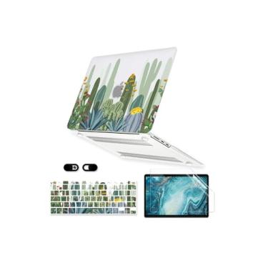 Imagem de iDonzon Capa para MacBook Air de 13 polegadas A1466 A1369 versão 2010-2017, capa rígida fosca transparente 5 em 1, capa de teclado, protetor de tela e capa de webcam compatível com a versão mais