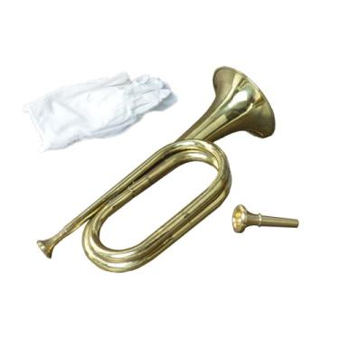 Imagem de Colaxi Trompete Instrumento de de metal leve, com boquilha, instrumento musical Trompete de para apresentações de banda escolar