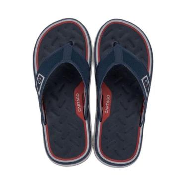 Imagem de Chinelo De Dedo Cartago Adulto Masculino Málaga Sport, Cinza, Azul, Ve