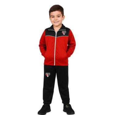 Imagem de Conjunto Agasalho São Paulo Infantil Jaqueta e Calça - Revedor, Tam 2,