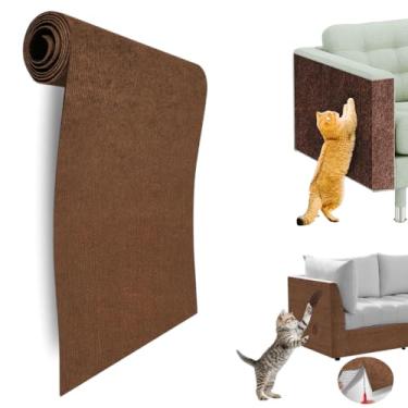 Imagem de Protetor de Móveis Arranhador para Gatos Protetor de Sofá para Gatos Carpete Adesivo Gato Tapete Arranhador 50x200cm (Marrom)