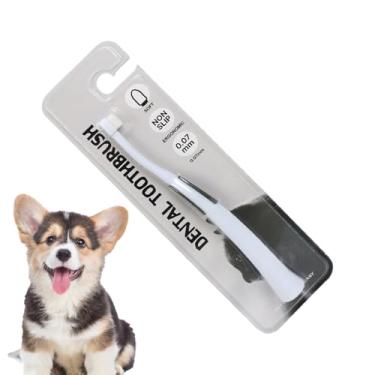 Imagem de Rrlihjgu Escova de Dentes para Cães - Escovas Dentais Caninas Com Cerdas,Ferramenta de Cuidados Dentários para Cães Filhotes para Escovação e Cuidados em Casa