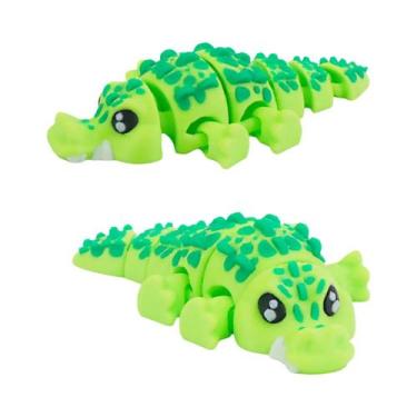 Imagem de Modelo De Crocodilo Impresso Em 3D Com Junta Móvel, Brinquedo Fofo Esp
