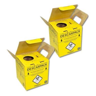 Imagem de Descarpack 1,5 Caixa Coletora Material Perfurocortante 2 Uni