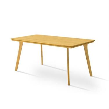 Imagem de Mesa de Jantar em Madeira Maciça Millena 160x80 com Pés de Madeira - I