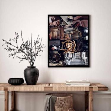 Imagem de Quadro Decorativo Direito Colagem - 70x50cm - Quadros On-line, Moldura