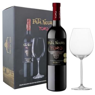 Imagem de Vinho Tinto Pata Negra Toro 750ml Kit Com Taça de Cristal