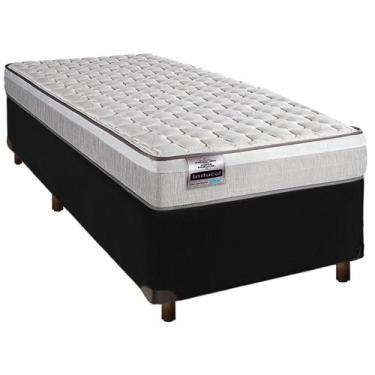 Imagem de Colchão Solteiro Molas Ensacadas + Box Preto - Hanover - Inducol