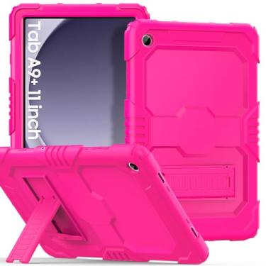 Imagem de OKP Capa para Samsung Galaxy Tab A9+/A9 Plus 28 cm 2023 (SM-X210/X216/X218), capa protetora resistente à prova de choque para tablet Galaxy A9+ de 11 polegadas com suporte para crianças, meninos,