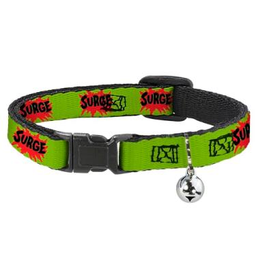 Imagem de Coleira para gatos The Coca-Cola Company, coleira com sino, logotipo Surge amarelo vermelho preto, 21 a 30 cm de largura
