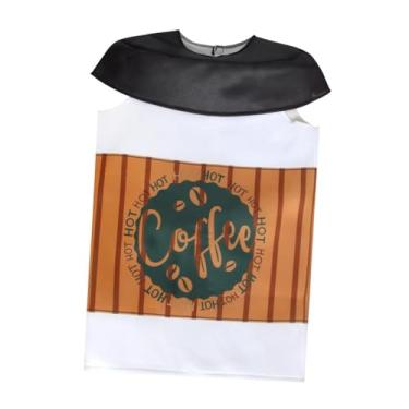 Imagem de Vaveren Fantasia infantil de café, fantasia de Halloween com leite, para baile de máscaras, dramatização de feriado, L to Xl