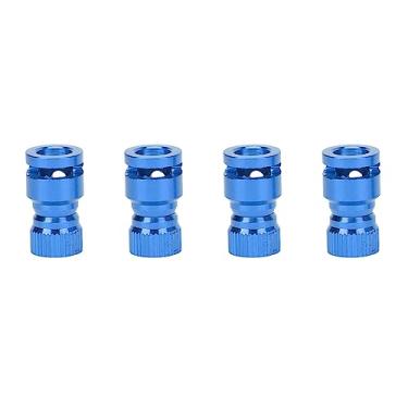 Imagem de ZAWELIYO 4 peças de liga de alumínio RC Body Shell Mount Column Hole Locator, prevenção de danos para reparo de carro RC 17,7 x 9,9 mm (azul)