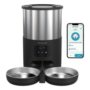 Imagem de 5l Dispensador Automático De Alimentos Para Cães Gato Newpet - Bivolt 