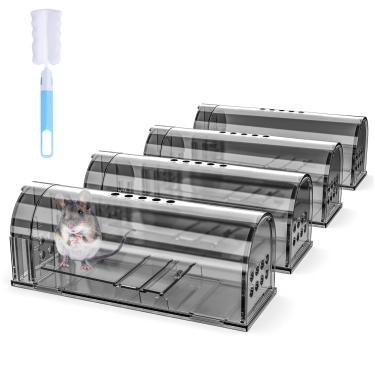 Imagem de Wanqueen Pacote Com 4 Ratoeiras Humanas Para Ambientes Internos, Não Matam, Pequenas Reutilizáveis Pegar Ratos, Casa E Ao Ar Livre