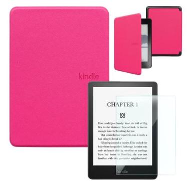 Imagem de Capa Couro + película para Kindle 12ª Gen RS23CV - 2024 - Genérica, Ro