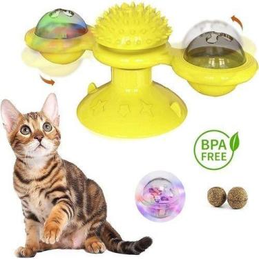 Imagem de Brinquedo Gato Pets Moinho Giratório interativo Bolinha c/ catinip - N