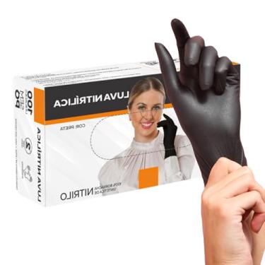 Imagem de Luva Nitrilica Preta sem pó c/ 100 unidades descartável (G)